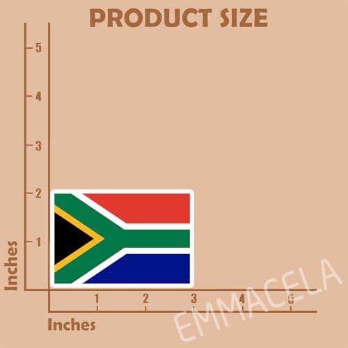 Image of (3PCS) South Africa Flag stickers, Countries Flag Stickers - Waterproof Vinyl Decals For Laptops, Tumblers, Water Bottles, Books, Scrapbooks, Size 3 x 2 Inch