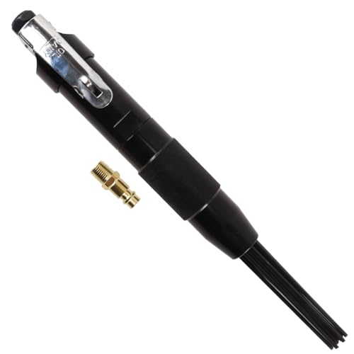 Enwye Pneumatischer Mini-Rostentferner, Nadelentschupper, 12 Stück, 3 mm Stahlnadeln, 4000 U/min, 4,0 cfm, 90 psi, luftbetriebener Schweißschlackenreiniger für Enge Räume