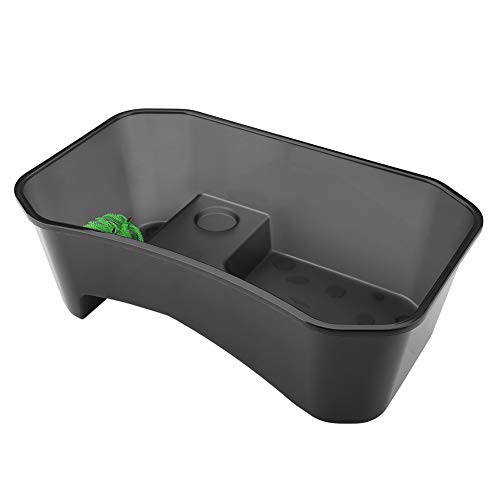 Nicoone Kleine Plastic Open Vissentank met het Koesteren Platform voor Schildpadreptiel - Afbeelding 7