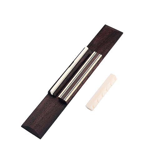 Toddmomy Saddle and Nut Kit Accessories Parts Guitar Nut Acoustic Guitar Bridge Guitar Saddle Bridge Bone Classical Guitars Guitar Bridge Saddle Coffee Wooden