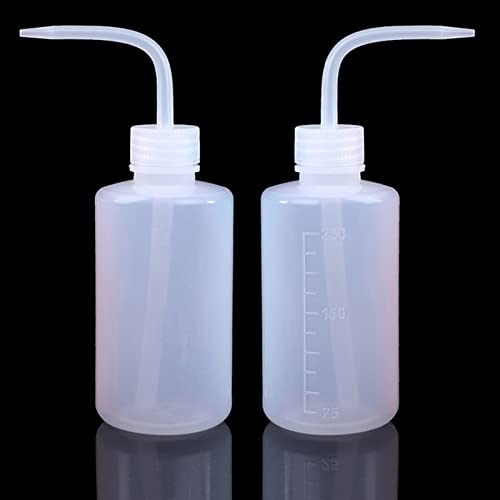 Tattoo Wash Bottles, MIUXIA 2pcs Squeeze Bottles 250ml Safety Wash Bottles Plants Watering Tools Cleaning Bottles