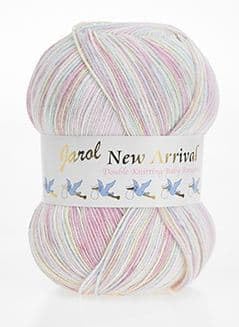 Jarol New Arrrival Baby Random Double Knit/DK Knitting & Crochet Yarn. Baby Yarn Available in a Selection of Variegated Shades, 100% Acrylic, 600 Metres, 200g Balls, Pack of 5, Sherbert