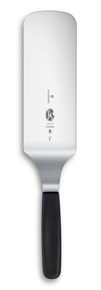 Victorinox Stainless Steel Grill Spatula 21 cm, Ergonomic Handle, Heat Resistant up to 240 °C, Dishwasher Safe, Black