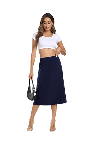 Image of Vlazom Half Slips for Women Under Dress Long Half Slip Under Skirt with Lace Trim Size S-XXL