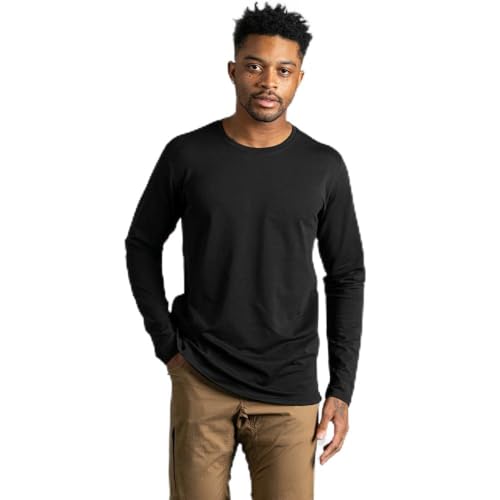 Men’s Long Sleeve Split Hem Shirt – Lightweight Moisture-Wicking – UV Protection – Soft 4-Way Stretch Fabric