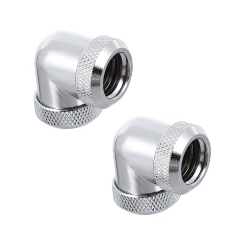 STOBOK 2Pcs Rotary Fitting for Water Cooling System Dual Head Adapter with Seal Compatible with Inner Hard Pipe