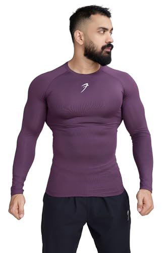 Image of FUAARK Men's Full Sleeve Compression T-Shirt - Athletic Base Layer for Fitness, Cycling, Training, Workout, Tactical Sports Wear