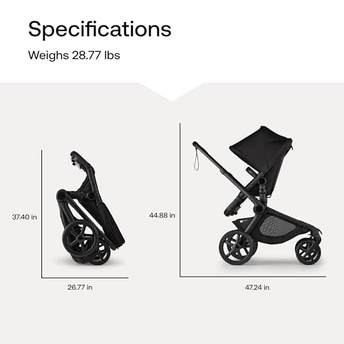 Image of Bugaboo Kangaroo Single-to-Double Tandem Stroller, Car Seat Compatible - Moon Grey