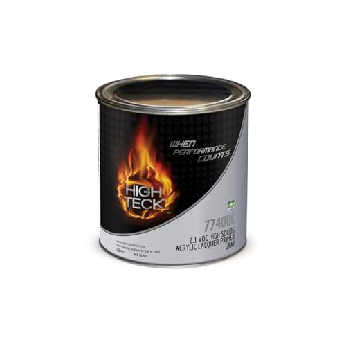 High Teck Products 77400C-4 High Solids Acrylic Lacquer Primer, 1 qt, Gray, 2.1 lb/gal VOC, 1:1 Mixing
