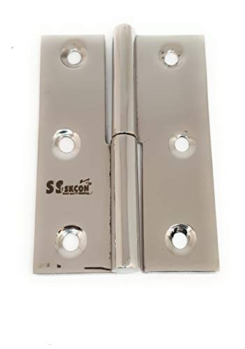 Ssiskcon 2 Lift Off Hinges Stainless Steel Removable Loose Take Apart Door Hinges 3In (75Mm) Mirror Polished 32 Left Side(Set Of 2 Hinge With 12 Screws- Pack Of 1 #TOP22