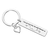 Couple Keychain Long Distance Relationship Gift I Love You More Than The Miles Between Us...