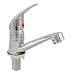 Produktbild SODIAL(R) Chrom einziger Handgriff Waschbecken Wasserhahn - Silber