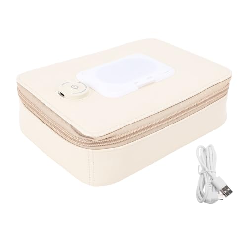 Wipe Warmer for Baby & Home, USB Powered Wet Wipes Dispenser with Constant Temperature Heating, Soft PU Leather, Portable for Travel & Nursery (Includes USB Cable)