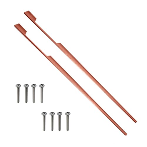 Image of VOLO Aluminium Wardrobe Handle - Elegant Pull Handle for Wardrobe Doors, Cabinet Doors, and Drawers in Kitchen, Office, and Bedroom (Pack of 2 Pieces) (SAC-40 Rose Gold 36 Inch (900mm))