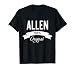 Family Surname Allen Funny Reunion Last Name Tag T-Shirt