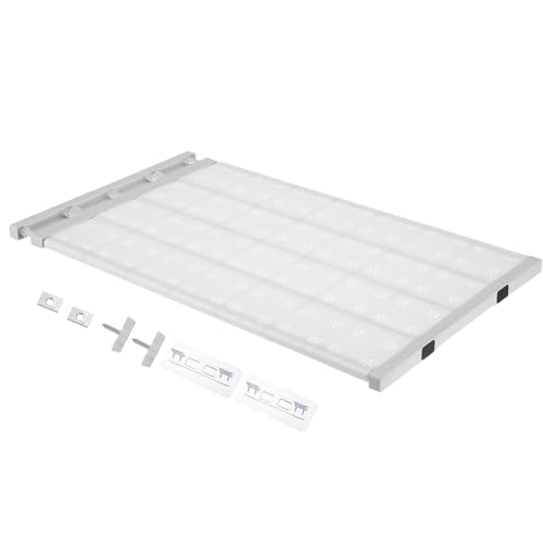 QUARKZMAN Estante De Tensión Expandible para Armario 73cm A 125cm Organizador De Armario Ajustable 2.3cm X 42cm Estante De Almacenamiento con Diseño De Flores para Armario Cocina Dormitorio