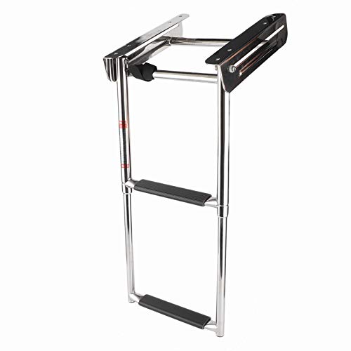 Escalera telescópica para piscina de 2 peldaños acero inoxidable
