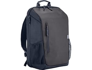 HP Laptop-Rucksack | für 15,6" Laptops | 18 L (nicht erweitert)/21 L (erweitert) | wasserabweisend | unisex | 510 g | verschließbare Reißverschlüsse | reflektierendes Material | RFID-Fach | Grau