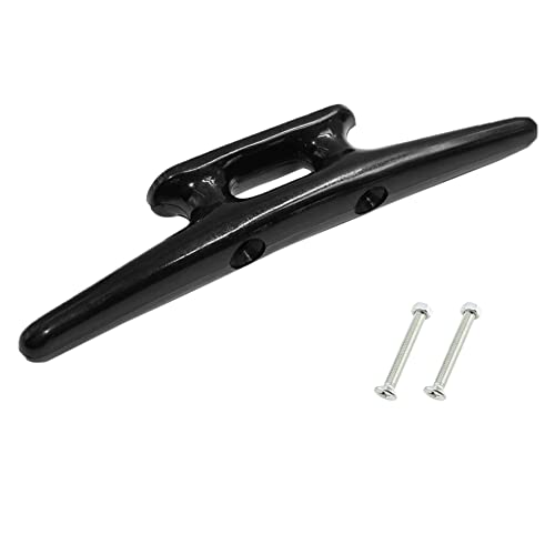 Tokaneit Festmacherklampe aus Hochertigem Nylon,Anlegeklampe,Bootsklampe,Kunststoffklampe,Nylon Klampe,Bootsklampe Kajak,Beleg-Klampe,Schwarz,100mm,2 Stück