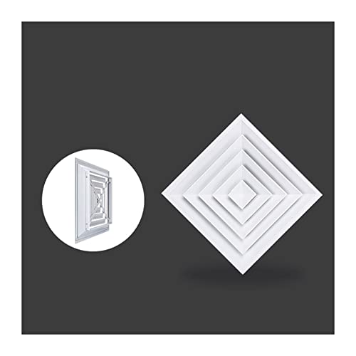 Rejilla de ventilación de aluminio de 55x55 cm blanca para aire acondicionado 3