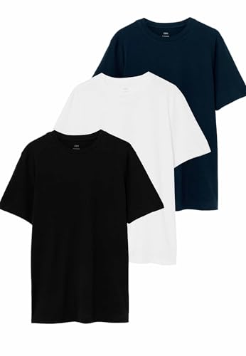 T-shirts col rond homme en pur coton respirant qui évacue la transpiration toute la journée
