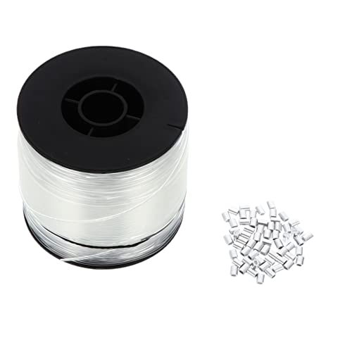 LIOOBO 1 Set Nylon Fishing Line with Aluminum Connectors Durable Outdoor Fishing Accessory Lightweight Wear Resistant Rope