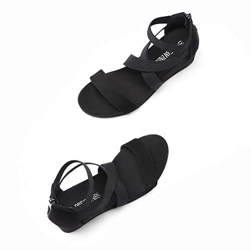DREAM PAIRS Womens Elastic Ankle Strap Open Toe Platform Wedge Sandals Comfortable Summer Shoes3