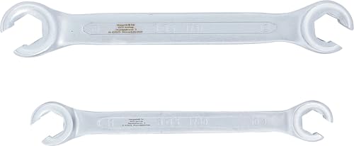 BGS 1755 | Offener Doppel-Ringschlüssel-Satz | 2-tlg. | SW 10 x 11/12 x 13 mm | offen | 15° abgewinkelt | CV-Stahl