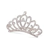 [alldeblue]ティアラミニ 4cm×8cm 小さめ 王冠 コーム付き ヘアアクセサリー ハロウィン 文化祭 推し活 女の子用 プリンセス風