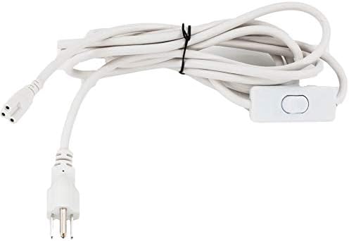10ft Integrated LED Tube Power Wire Cable with On/Off Switch 3 Prong UL Listed Plug