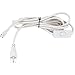 10ft Integrated LED tube power wire cable with On/off switch 3 prong plug