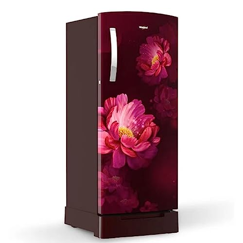 Image of Whirlpool 192 L 4 Star Inverter Direct-Cool Single Door Refrigerator (215 IMPRO ROY 4S Inv Wine Peony-Z, Base Stand with Drawer, 2023 Model)
