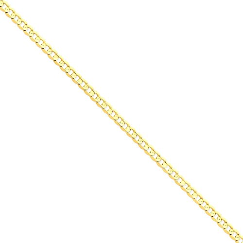 IceCarats 14K Solid Yellow Gold 5.25mm Concave Curb Link Chain Bracelet4