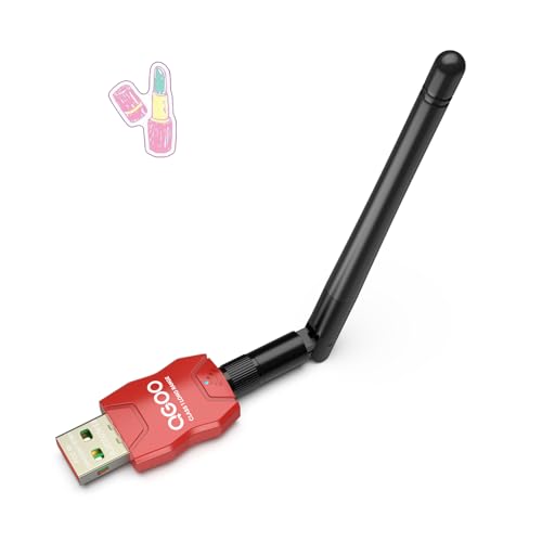 Class 1 Long Range Bluetooth Adapter for PC, QGOO USB Bluetooth Adapter for PC 5.3+EDR, Bluetooth Dongle Bluetooth Receiver Support Windows10/8.1/8/7?red-168?