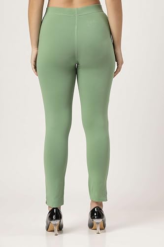 Image of ON&ON Women's Cotton Stretchable Slim Fit Straight Pants Trouser for Casual Wear and Office Wear