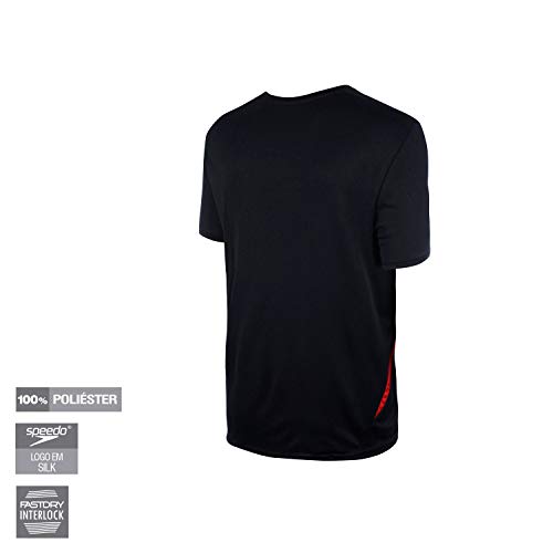 Speedo Eagle Camiseta de Manga Curta, Homens, Preto, G