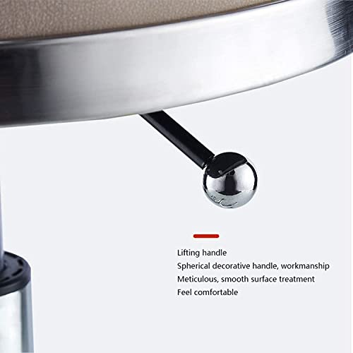 Tabouret roulant rond beige RWRAPS à hauteur réglable - 5