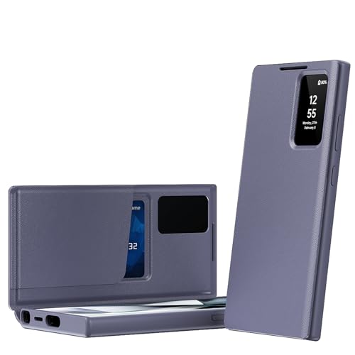 Étui en cuir exquis Galaxy S25 Ultra violet protection complète