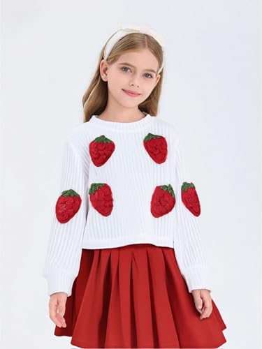 Renotemy Toddler Baby Girl Fall Winter Skirt Set Sweatshirt Pleated A-Line Dress Little Girls Clothes 2-Piece Outfits 18M-6T3