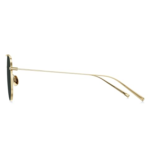 Image of BOLON Ultra Lightweight Full Titanium Classic Aviator Polarized Sunglasses, Exclusive Eyewear Brand of EssilorLuxottica