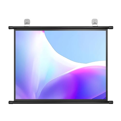SXKJQER Manual Plegable Pantalla Proyector,Soporte De Techo Y Pared，Basic Cine En Casa Y Negocios Pantalla Enrollable Manual, Pantalla De Proyección HD 4K, 30', 40', 50', 60', 72'(4:3,30')