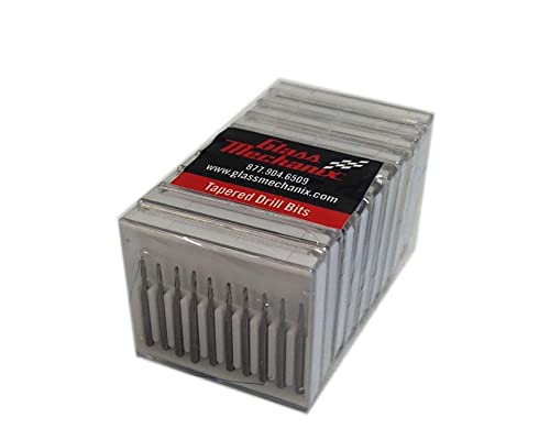 Glass Mechanix Carbide Drill Bits, Tapered - Windshield Repair System (Qty 100): Precision Tools for Professional Autoglass Restoration and Crack Repair