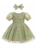 【Größe】Das Abendkleid für Mädchen ist in folgenden Größen erhältlich: 9, 12, 18, 24 monate, 3, 4, 5, 6 Jahre. Bitte beachten Sie die Detailmaße in der folgenden Produktbeschreibung. Für die genaueste Passform empfehlen wir, die Detailmaße vor dem Kauf zu überprüfen