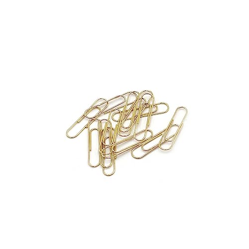 40 clips grandes para clasificar documentos, clips grandes para cuaderno, juego de material de oficina, para decoración, bricolaje, postal, fotografía, documentación (dorado)