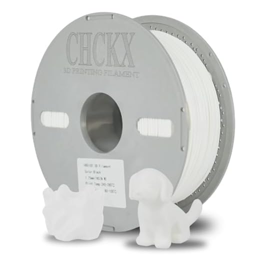 CHCKX Glass Fiber PETG Filament 1.75mm White 1kg PETG-GF 3D Printing Filament High Impact Resistance Durability & Stiffness for Most FDM 3D Printers