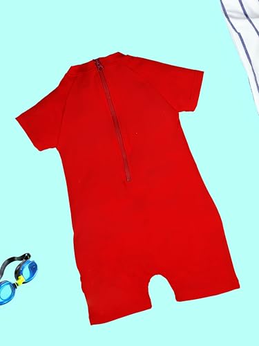 Image of KiddoPanti Boys & Girls Half Sleeve Mid Thigh Length Swim Suit