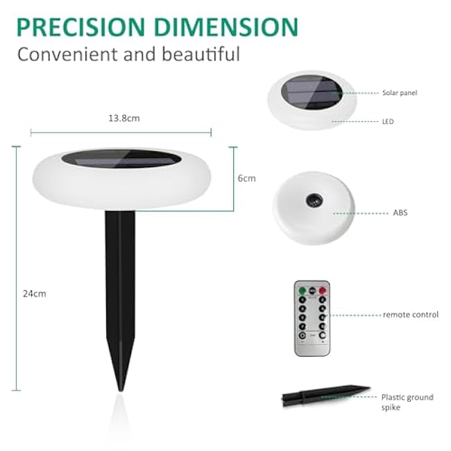 Solar Pathway Lights Outdoor, 6 Pack 7 Color Changing with Remote Control, Dusk to Dawn Solar Powered Waterproof LED Ground Lighting for House Outside Lawn Garden Yard Patio