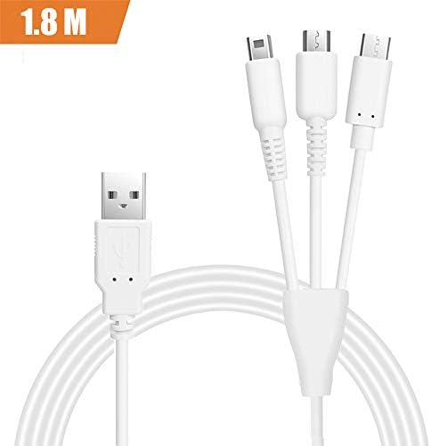 MUZHI Multi Charger Cable 6ft MXRS 3 in 1 Multiple USB Charging Cord Suitable for Nintendo Switch/Nintendo New 2DS XL/ 3DS XL/ 2DS/ 3DS/ DSi/DSi XLL/Nintendo Ds Lite(Charging Only)