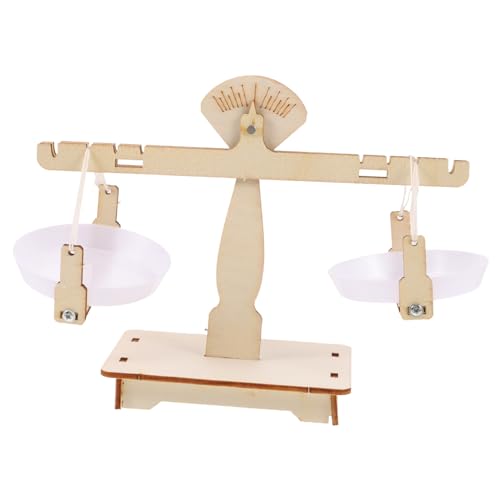 HONITANO Holz Balancewaage Bausatz für DIY Montessori Lernspielzeug zum Experimentieren mit Sicherer Holzbaukasten für Kreative Motorikförderung und Schulunterricht