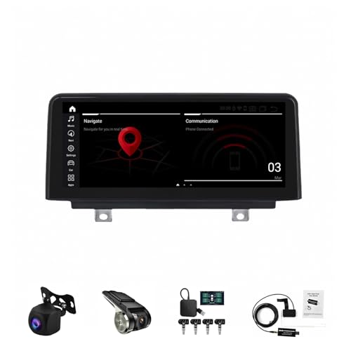 1 Series F20 F21 Android 14 Car Stereo 10.25 Touch Screen, Bluetooth, Wireless CarPlay, GPS Navigation, WiFi, Reverse Camera, Steering Wheel Control (W200 6+)